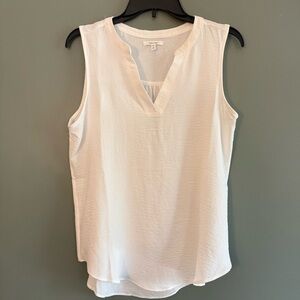 Maurices Ivory Sleeveless Blouse, soft White- Size Medium